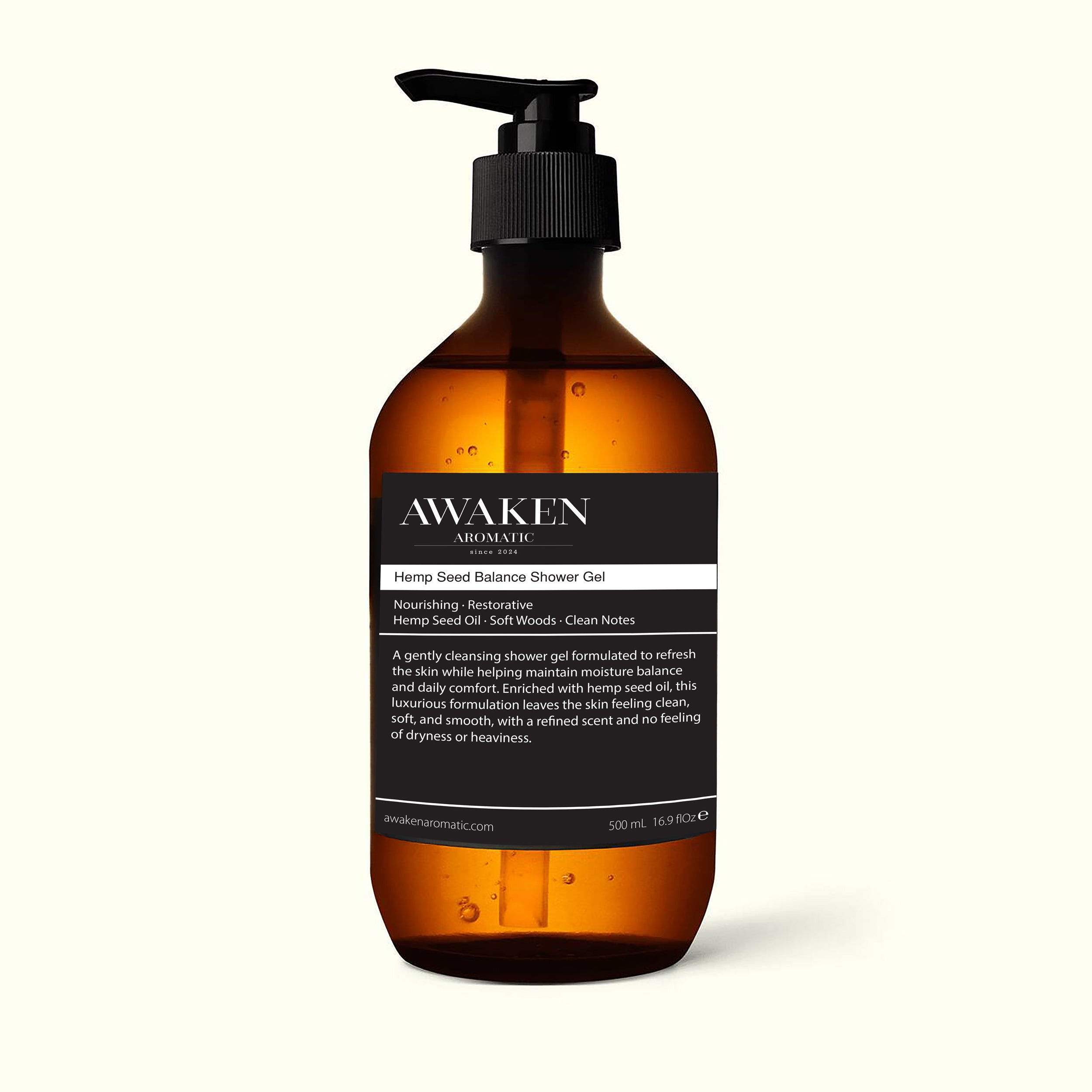 Awaken Aromatic Hemp Seed Balance Duş Jeli | Hemp Seed Balance Shower Gel