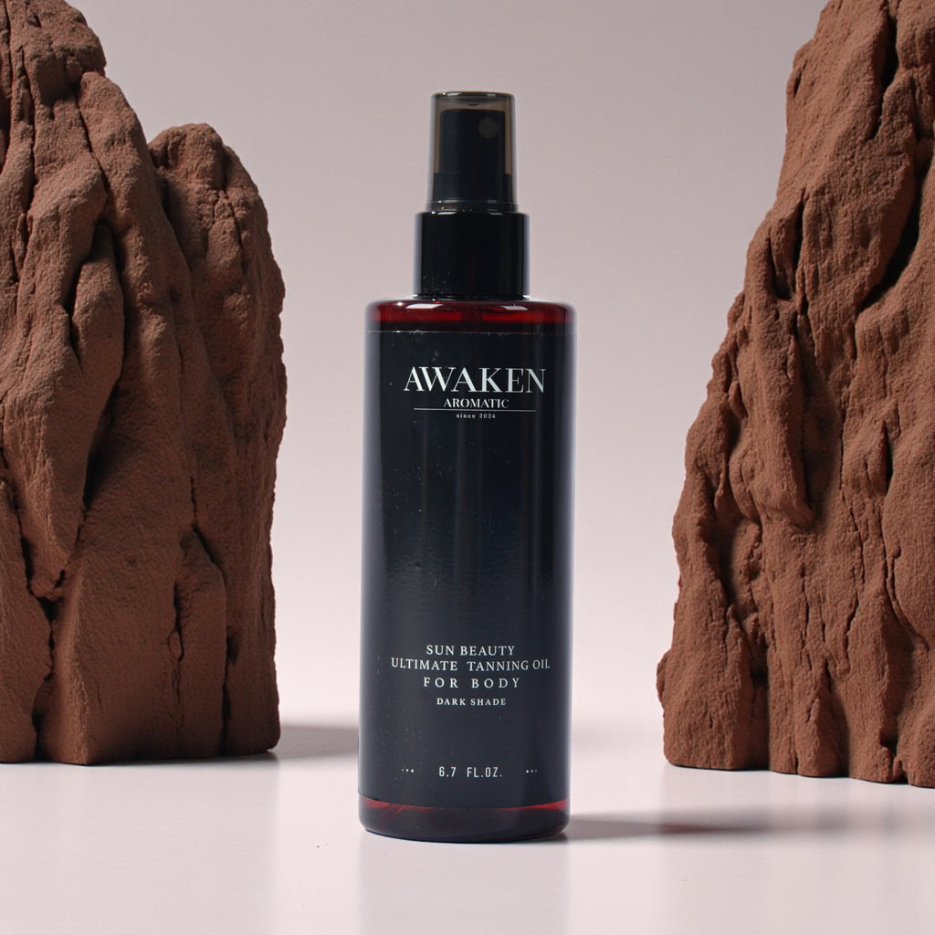 Awaken Aromatic Ultimate Tanning Body Oil – Koyu Ton Bronzlaştırıcı Yağ | Shea & Coconut Infused Dry Oil